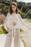 Magnolia Lace Tie Front Cover Up Wrap