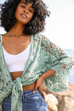 Magnolia Lace Tie Front Cover Up Wrap