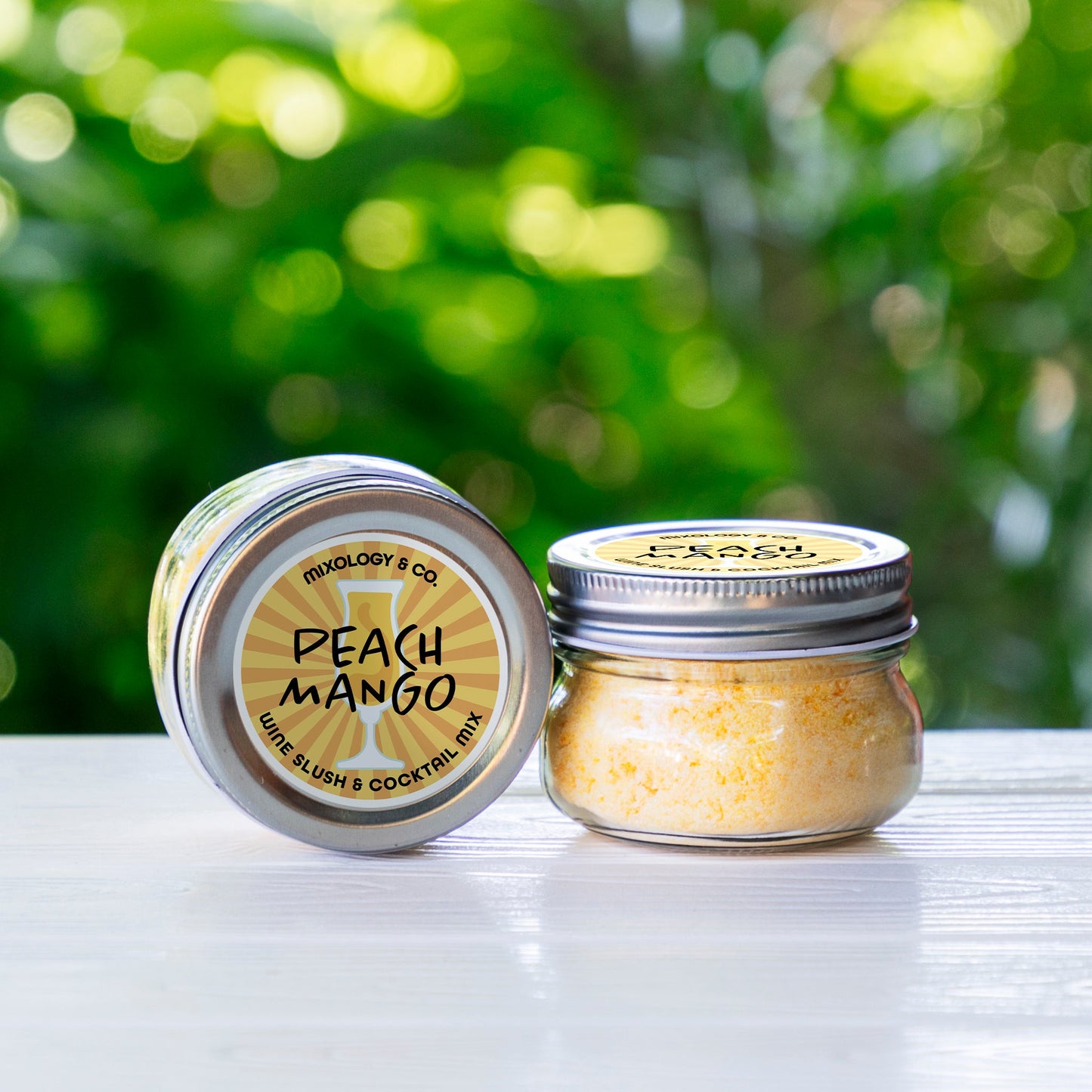Peach Mango Cocktail Drink Mix | Wine Slush & Mocktail Mixer Jar
