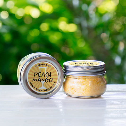 Peach Mango Cocktail Drink Mix | Wine Slush & Mocktail Mixer Jar