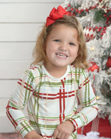 Plaid Bamboo Kids Pajamas