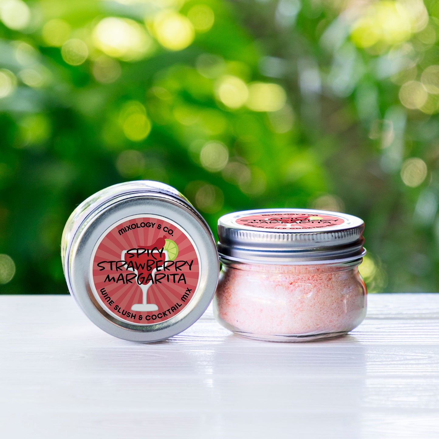 Spicy Strawberry Margarita Cocktail Drink Mix | Wine Slush & Mocktail Mixer Jar