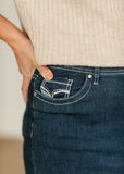 Stella Dark Wash Maxi Denim Skirt