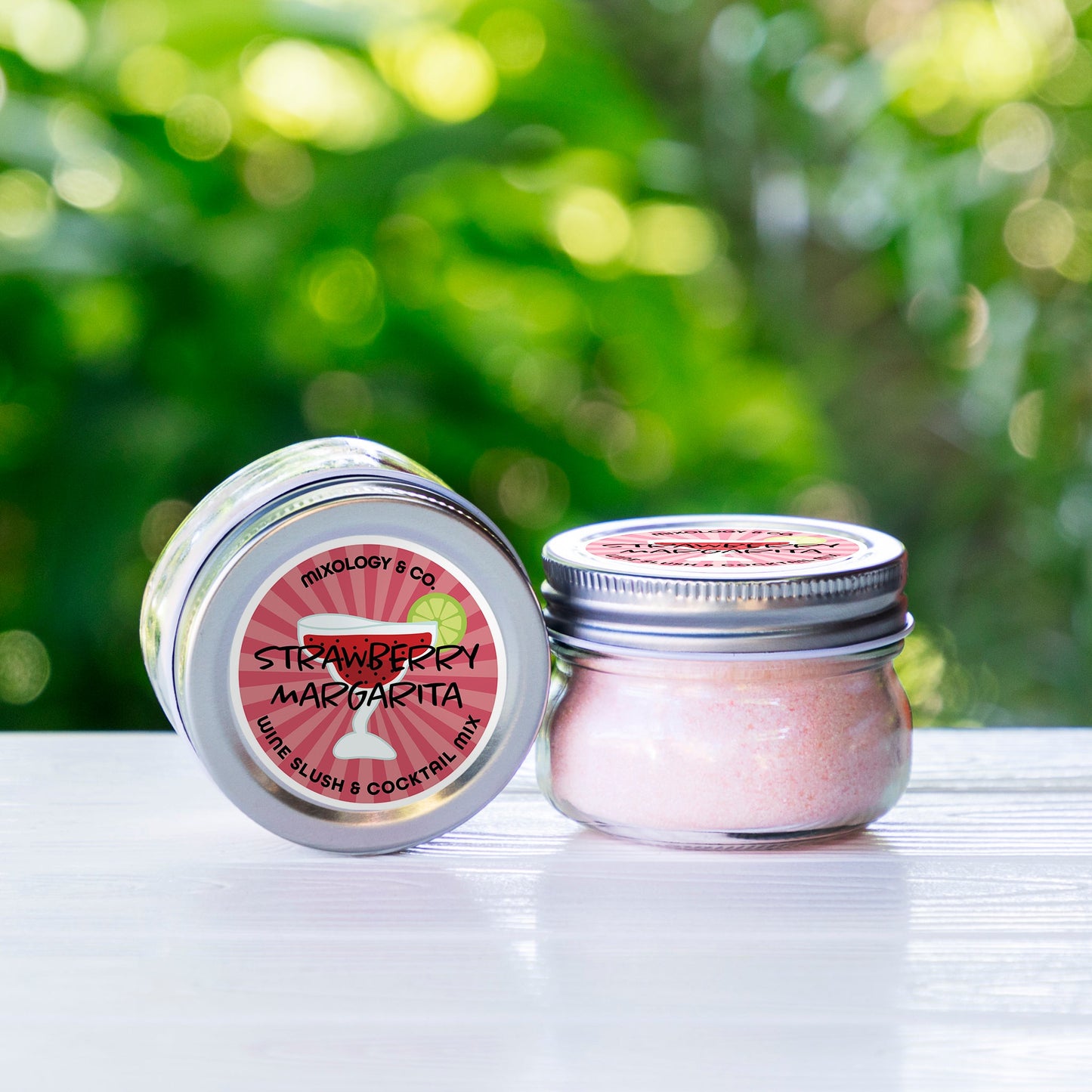 Strawberry Margarita Cocktail Drink Mix | Wine Slush & Mocktail Mixer Jar