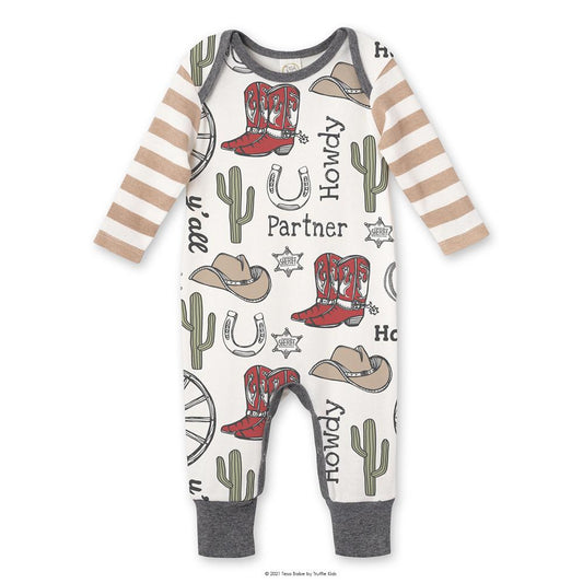 Howdy Partner Cowboy Western Romper