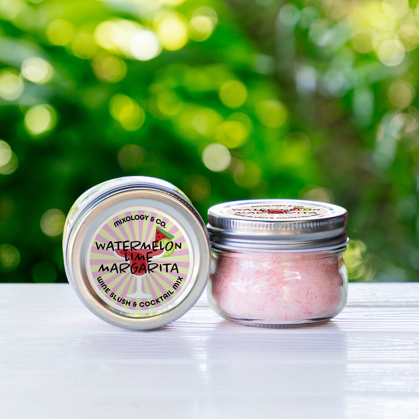 Watermelon Lime Margarita Cocktail Drink Mix | Wine Slush & Mocktail Mixer Jar