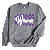 Wildcats Groovy Checker Tee or Sweatshirt